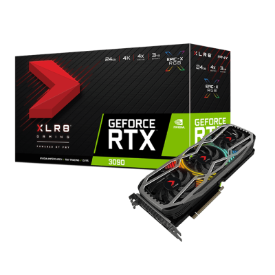 PNY GeForce RTX 3090 24GB XLR8 Gaming REVEL EPIC-X RGB Triple Fan Edition | 3 Year Warranty