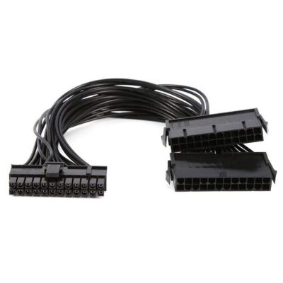 24 Pin Power Supply Splitter, Dual Psu Adapter Cable